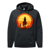 Cowboy Gamer Sunset Performance Fleece Hoodie