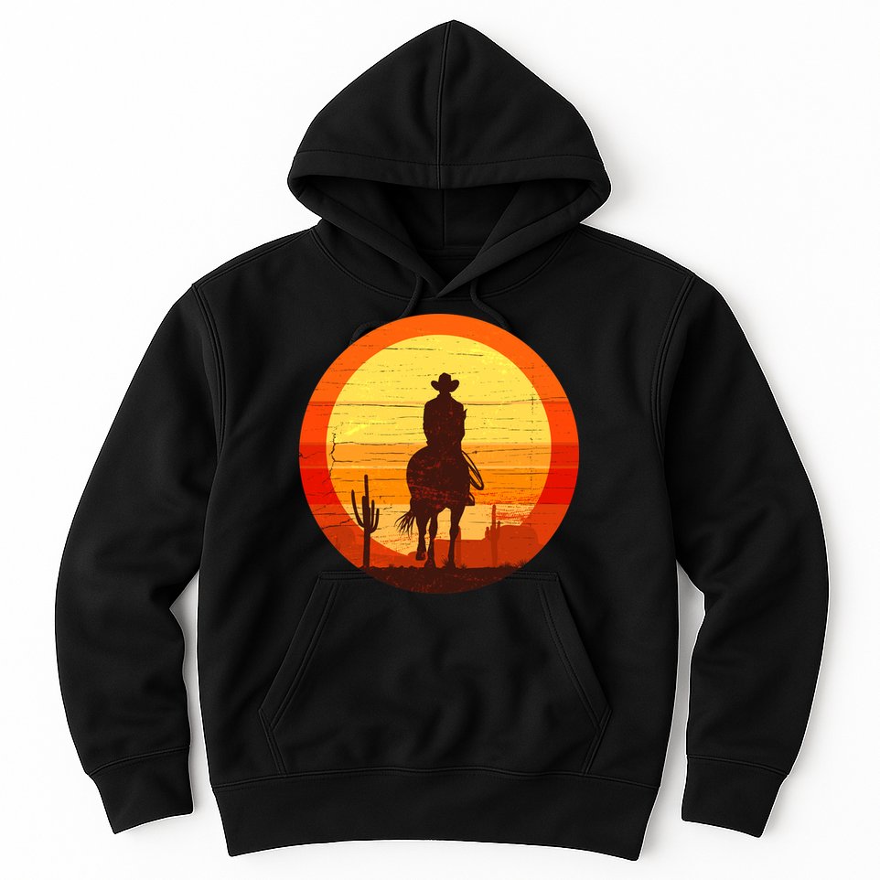 Cowboy Gamer Sunset Hoodie