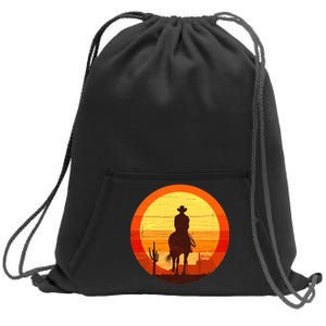 Cowboy Gamer Sunset Sweatshirt Cinch Pack Bag