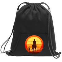 Cowboy Gamer Sunset Sweatshirt Cinch Pack Bag