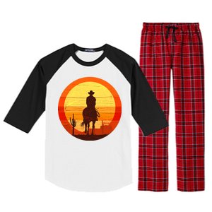 Cowboy Gamer Sunset Raglan Sleeve Pajama Set