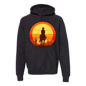 Cowboy Gamer Sunset Premium Hoodie