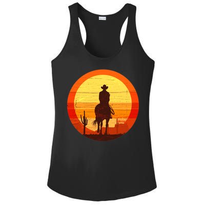 Cowboy Gamer Sunset Ladies PosiCharge Competitor Racerback Tank