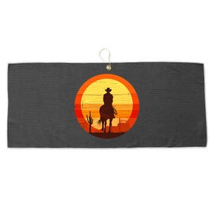 Cowboy Gamer Sunset Large Microfiber Waffle Golf Towel