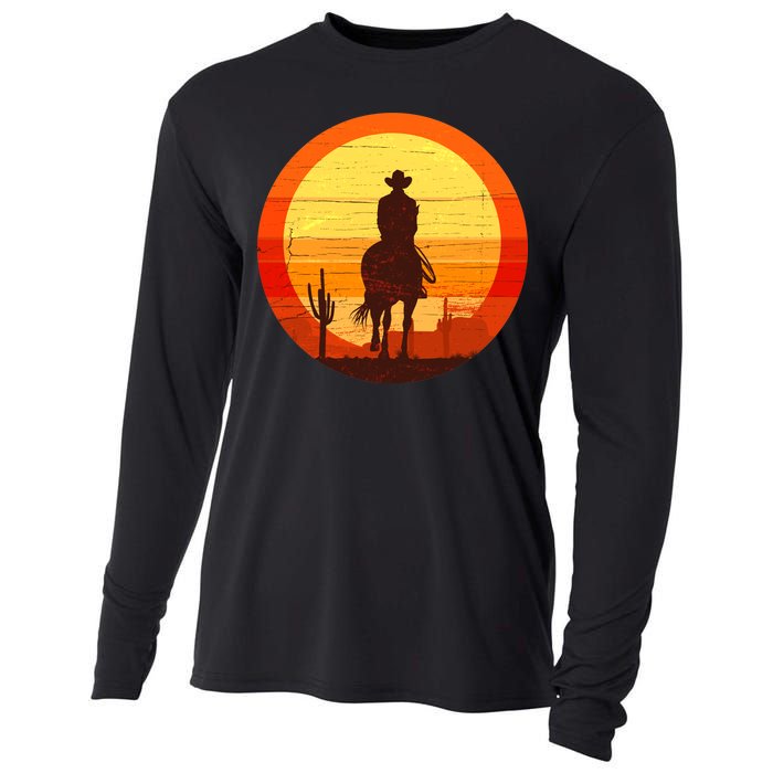 Cowboy Gamer Sunset Cooling Performance Long Sleeve Crew