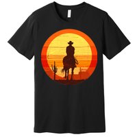 Cowboy Gamer Sunset Premium T-Shirt