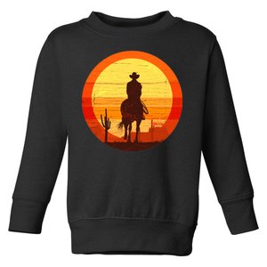 Cowboy Gamer Sunset Toddler Sweatshirt