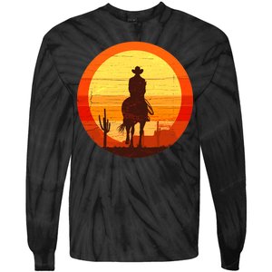 Cowboy Gamer Sunset Tie-Dye Long Sleeve Shirt