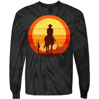 Cowboy Gamer Sunset Tie-Dye Long Sleeve Shirt