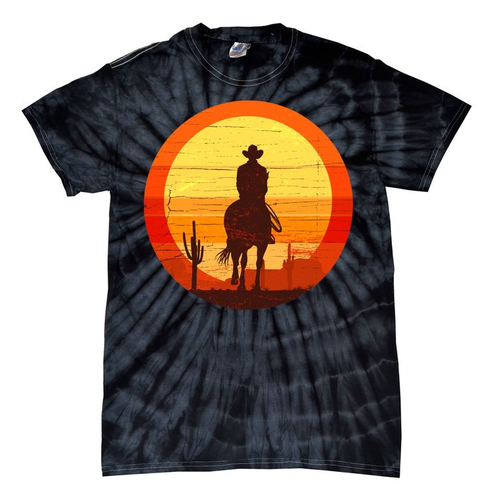 Cowboy Gamer Sunset Tie-Dye T-Shirt