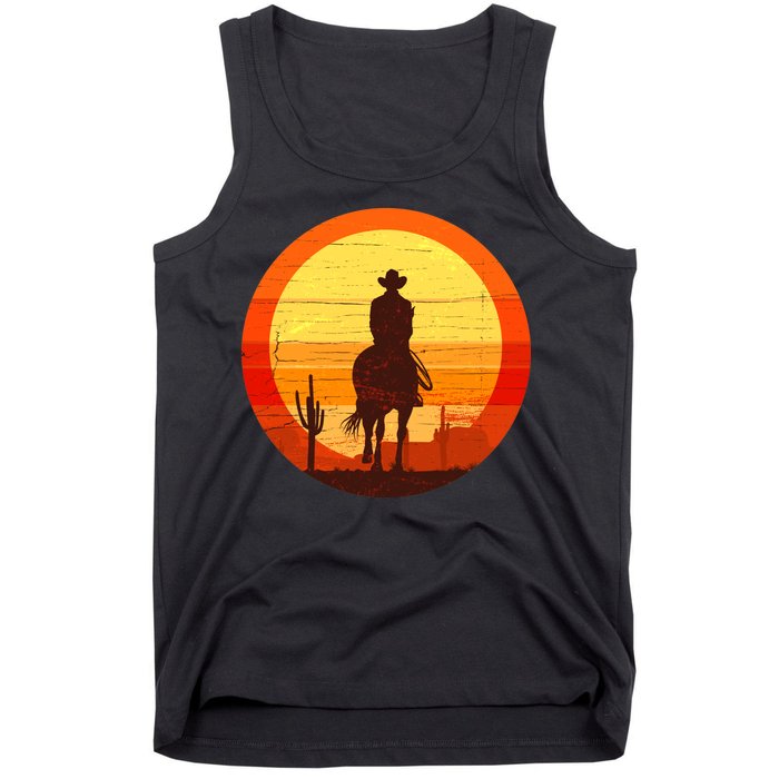 Cowboy Gamer Sunset Tank Top