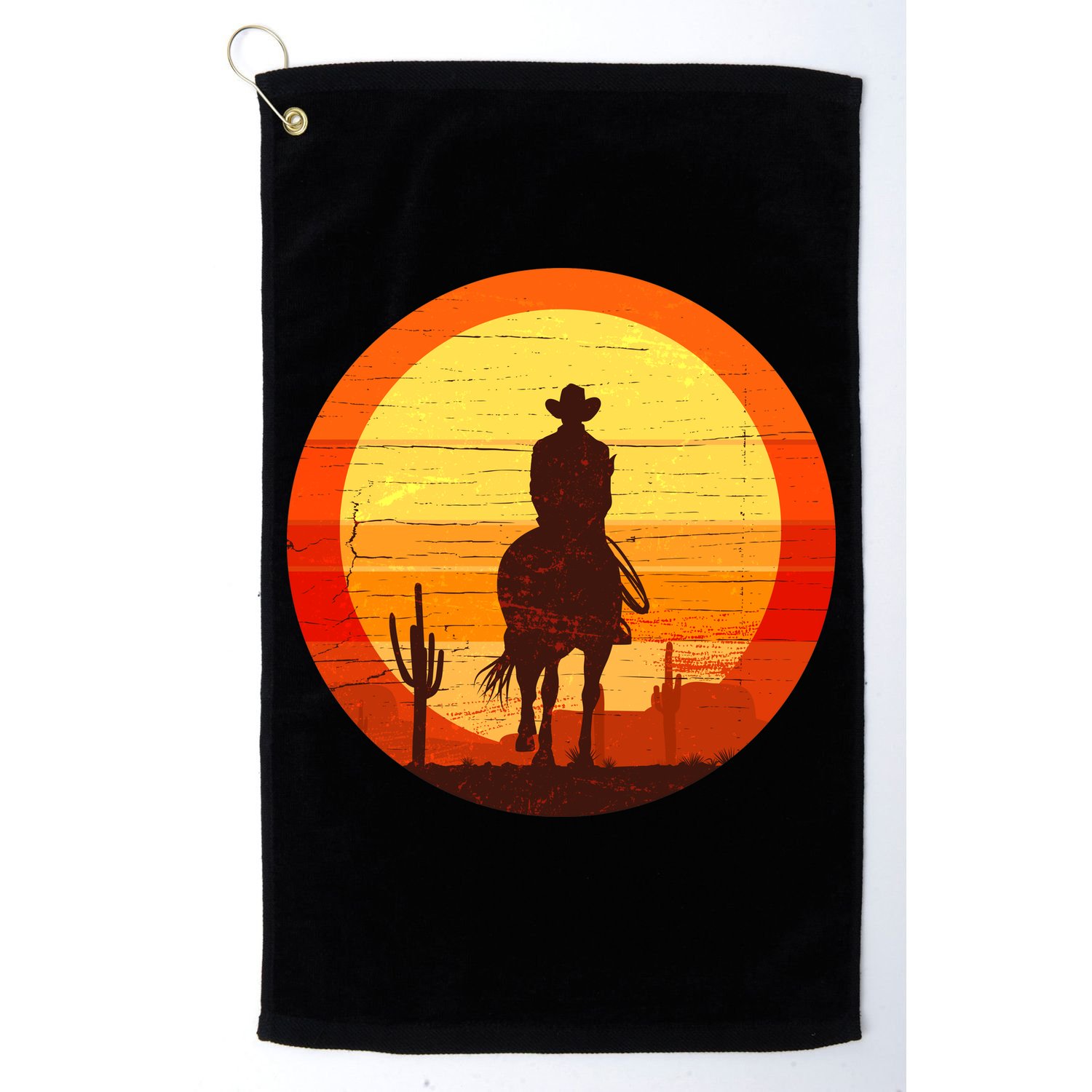 Cowboy Gamer Sunset Golf Towel