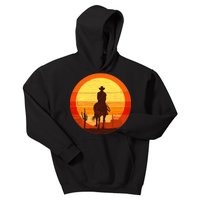 Cowboy Gamer Sunset Kids Hoodie