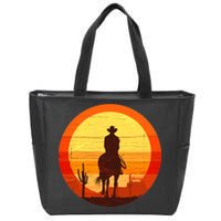 Cowboy Gamer Sunset Zip Tote Bag