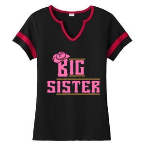 Cowgirl Big Sister Ladies Halftime Notch Neck Tee