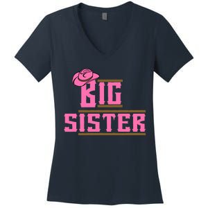 Cowgirl Big Sister Women's V-Neck T-Shirt