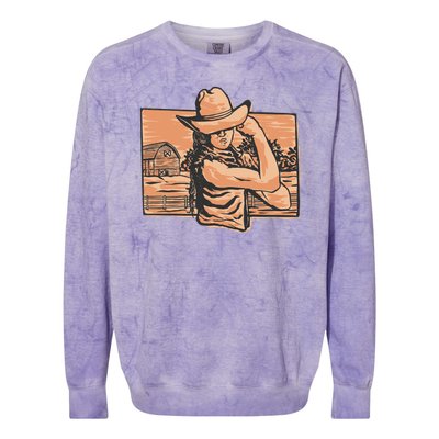 Cowgirl Flex Colorblast Crewneck Sweatshirt