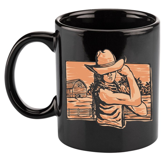 Cowgirl Flex 11oz C Handle Ceramic Mug