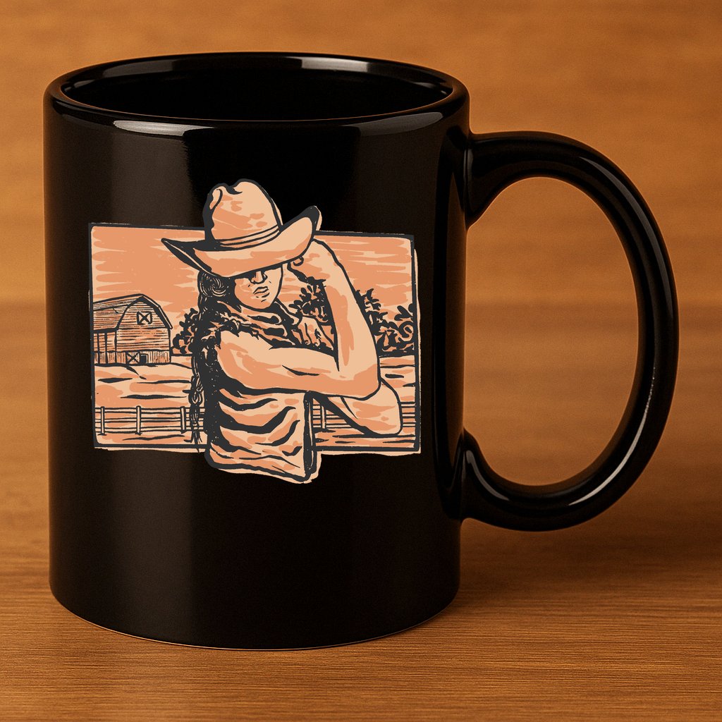 Cowgirl Flex 11oz C Handle Ceramic Mug