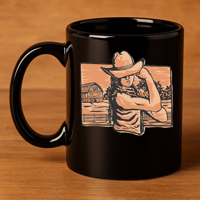 Cowgirl Flex 11oz C Handle Ceramic Mug