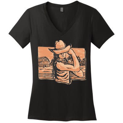 Cowgirl Flex Women's V-Neck T-Shirt