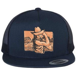 Cowgirl Flex Flat Bill Trucker Hat