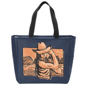 Cowgirl Flex Zip Tote Bag