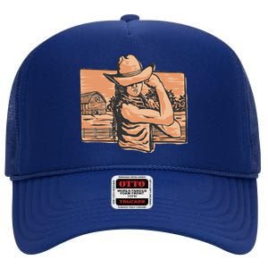 Cowgirl Flex High Crown Mesh Back Trucker Hat