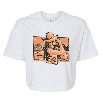 Cowgirl Flex Bella+Canvas Jersey Crop Tee