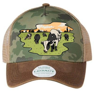 Cows In Field Legacy Tie Dye Trucker Hat