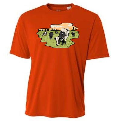 Cows In Field Cooling Performance Crew T-Shirt