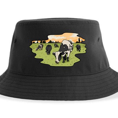 Cows In Field Sustainable Bucket Hat