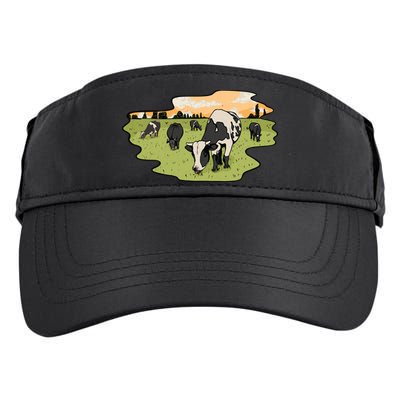 Cows In Field Adult Drive Performance Visor