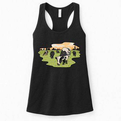 Cows In Field Womens Tank Top