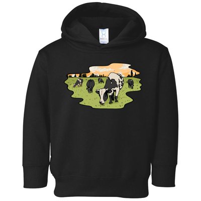 Cows In Field Toddler Hoodie