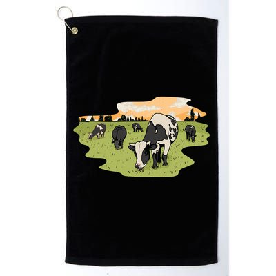 Cows In Field Golf Towel