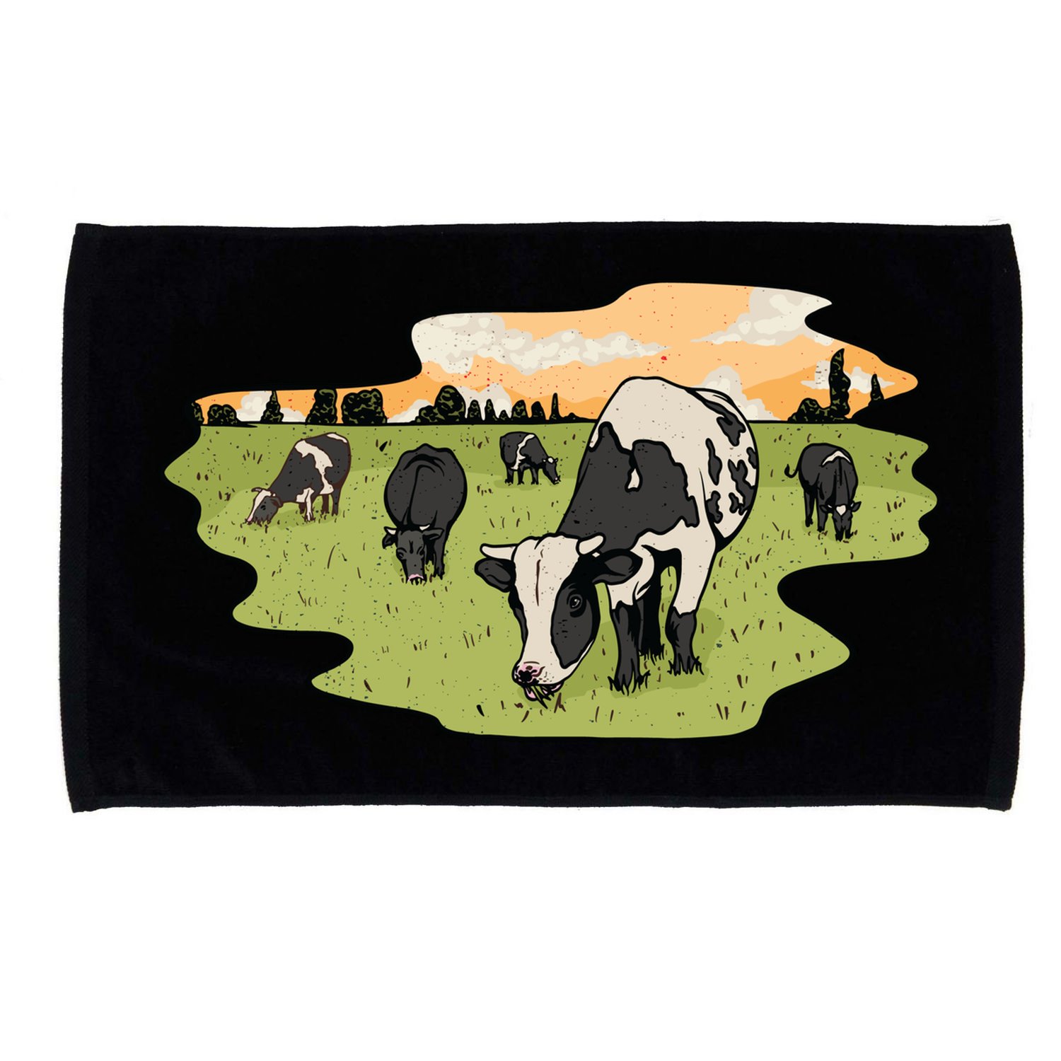 Cows In Field Microfiber Hand Towel