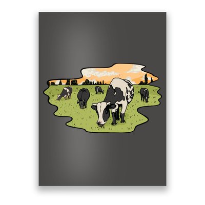 Cows In Field Poster