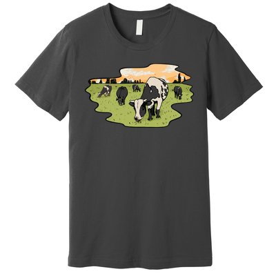 Cows In Field Premium T-Shirt