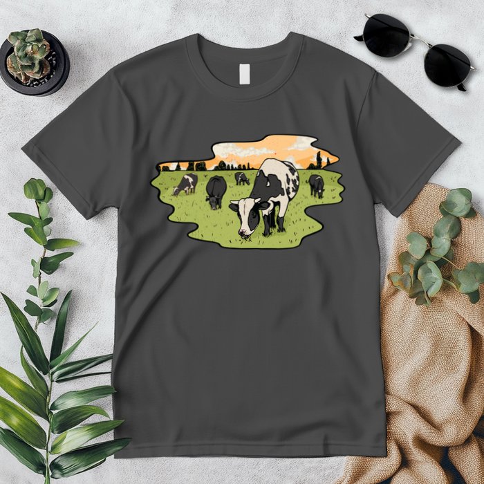Cows In Field Premium T-Shirt