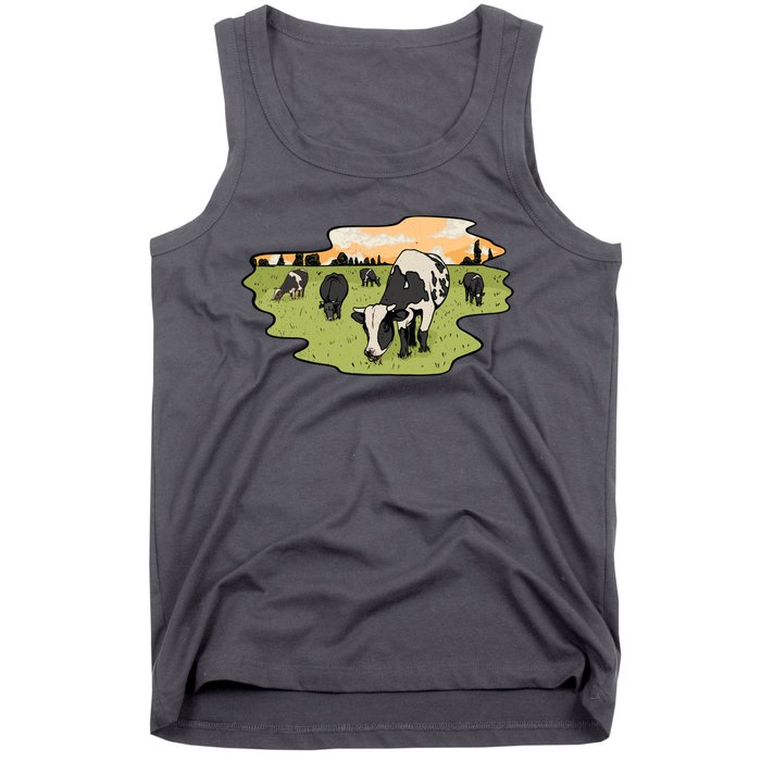 Cows In Field Tank Top