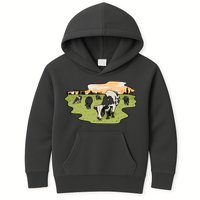 Cows In Field Kids Hoodie