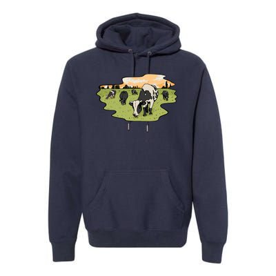 Cows In Field Premium Hoodie