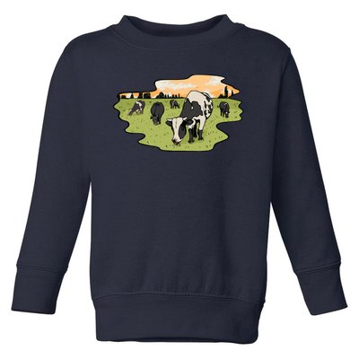 Cows In Field Toddler Sweatshirt