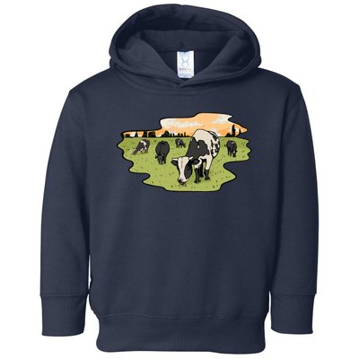 Cows In Field Toddler Hoodie