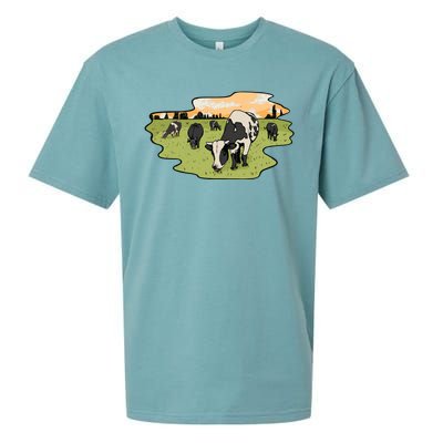 Cows In Field Sueded Cloud Jersey T-Shirt