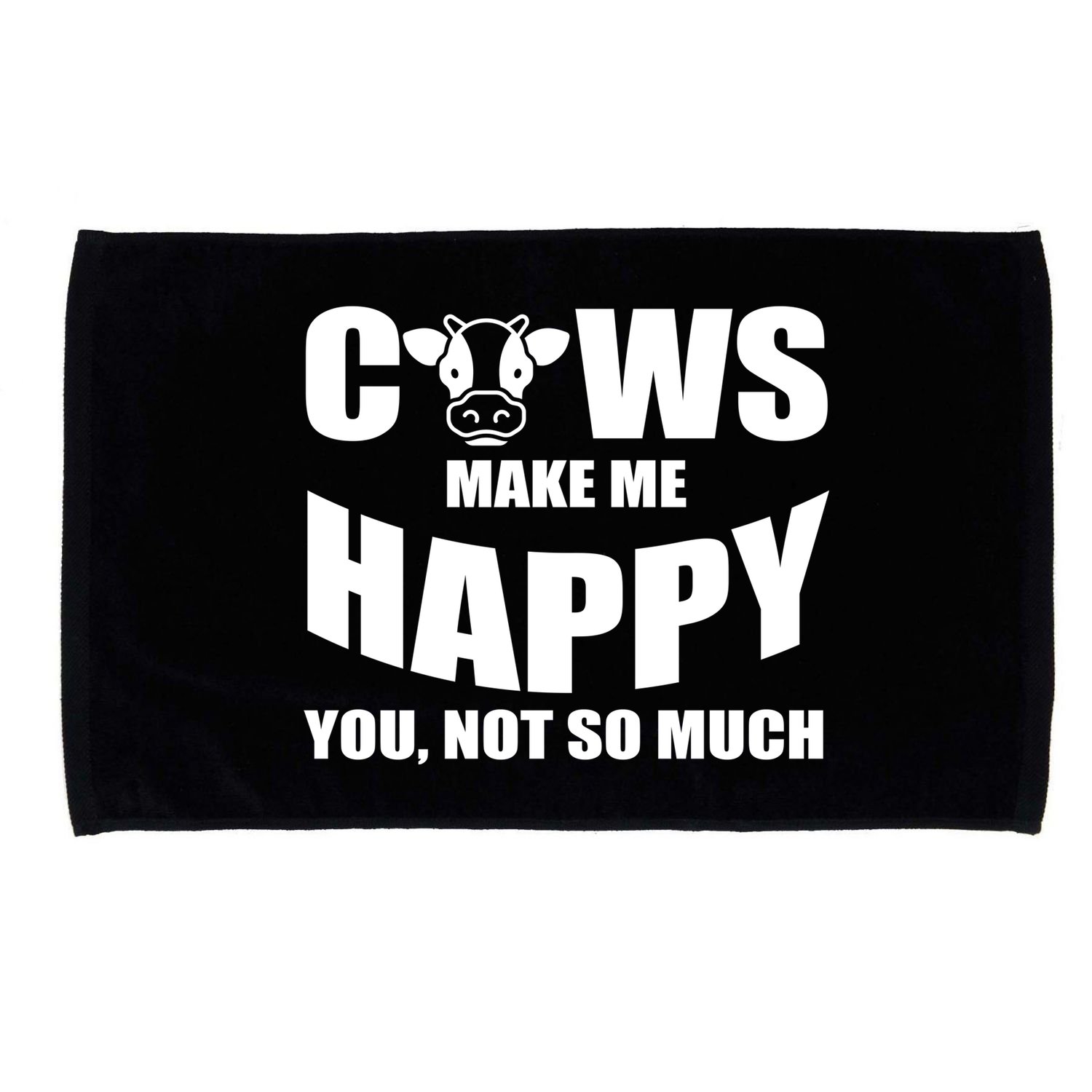 Cows Make Me Happy You Not So Much Microfiber Hand Towel