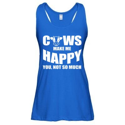 Cows Make Me Happy You Not So Much Ladies Essential Flowy Tank