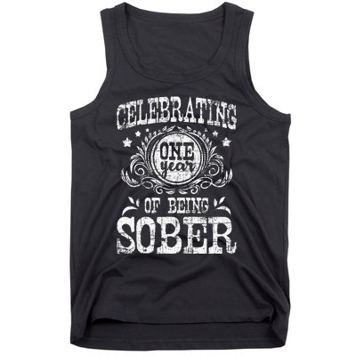 Celebrating One Year Of Being Sober Recovery Sobriety AA Tank Top