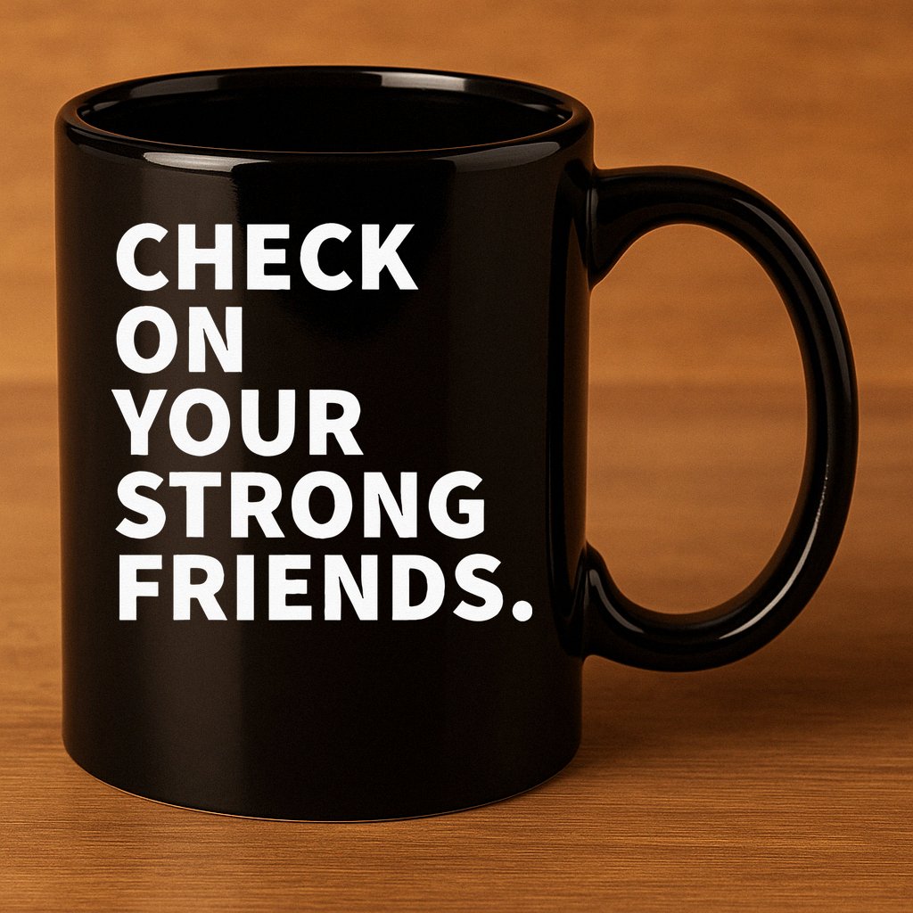 Check On Your Strong Friends Mental Health 11oz C Handle Ceramic Mug